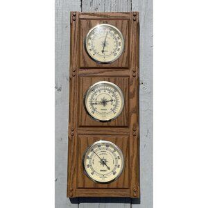 Vintage Retro Springfield USA Barometer Thermometer Hygrometer Temperature